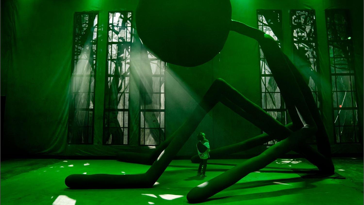 The monster sculpture installation